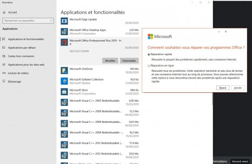 office 2019 win 10 reparer 01